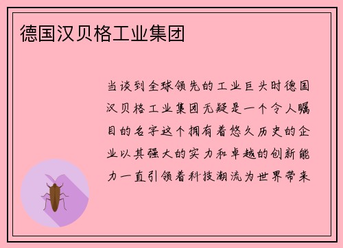 德国汉贝格工业集团